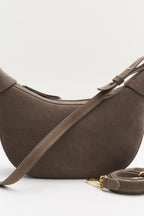 Geantă dama piele naturală de căprioară Etape Moon Truffle Suede