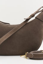 Geantă dama piele naturală de căprioară Etape Moon Truffle Suede