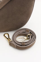 Geantă dama piele naturală de căprioară Etape Moon Truffle Suede
