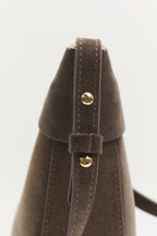 Geantă dama piele naturală de căprioară Etape Moon Truffle Suede