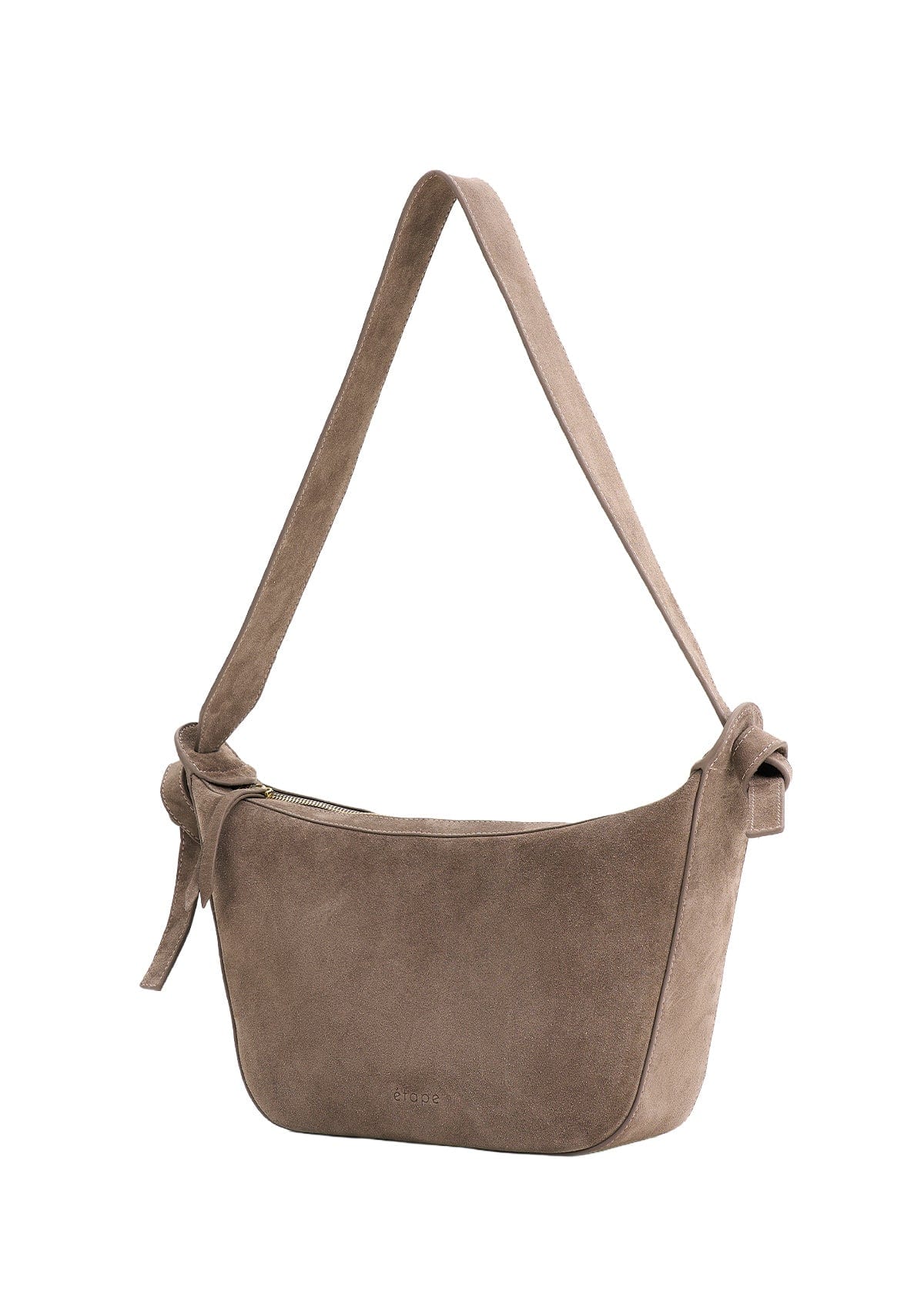 Geantă dama piele naturală de căprioară Etape Croissant Grande Truffle Suede