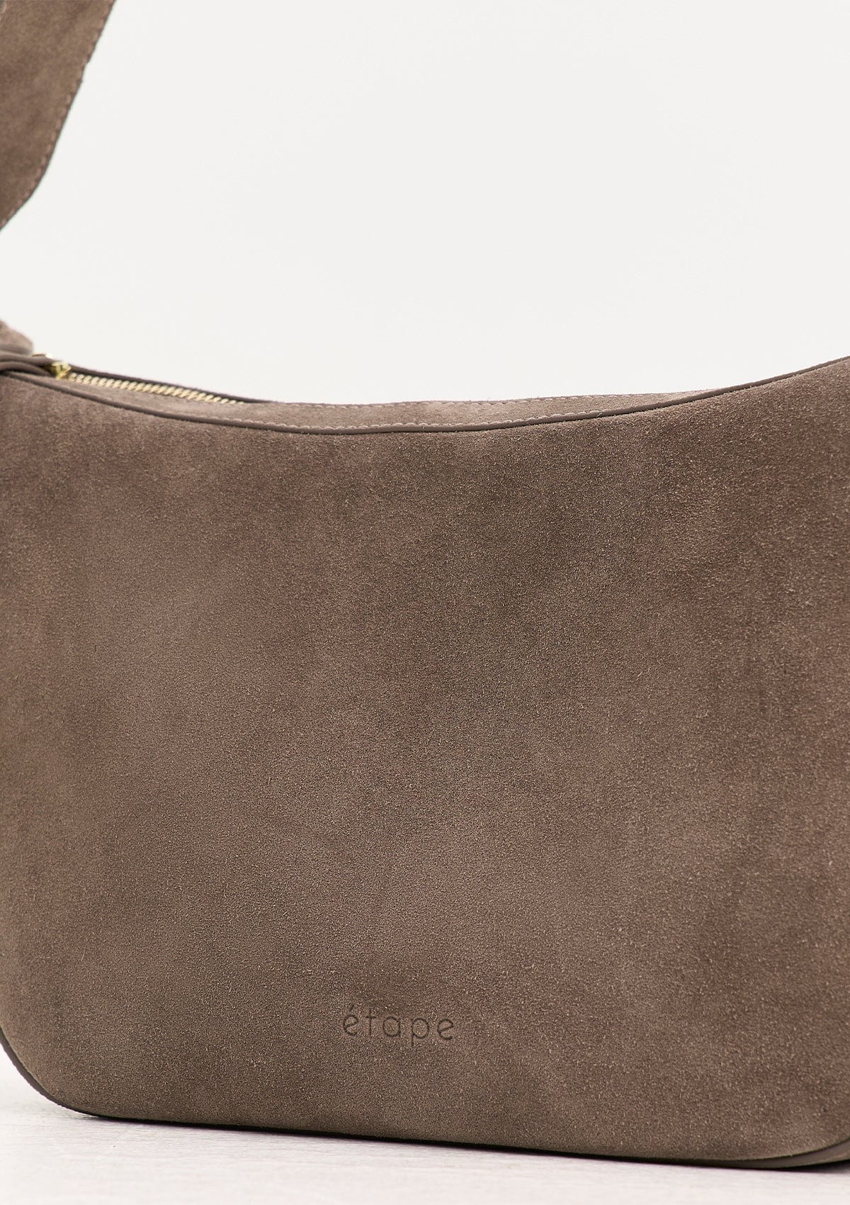 Geantă dama piele naturală de căprioară Etape Croissant Grande Truffle Suede
