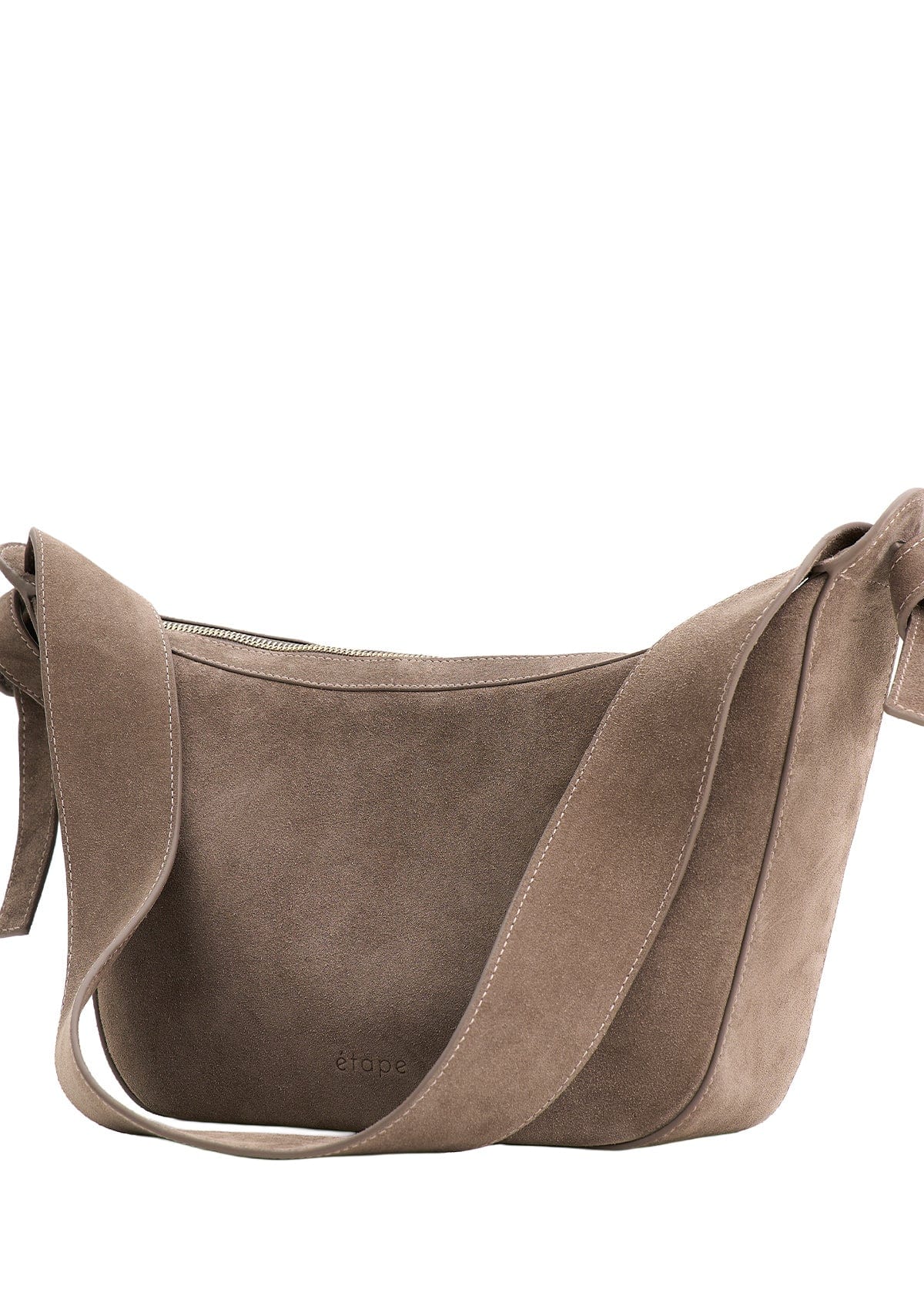 Geantă dama piele naturală de căprioară Etape Croissant Grande Truffle Suede