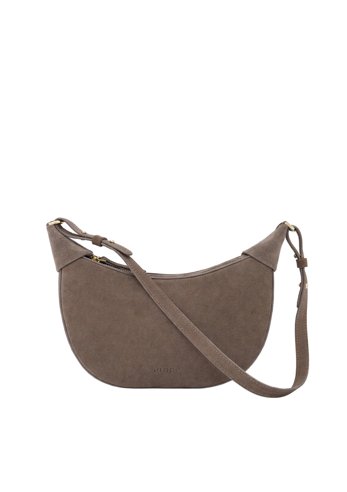 Geantă dama piele naturală de căprioară Etape Moon Truffle Suede