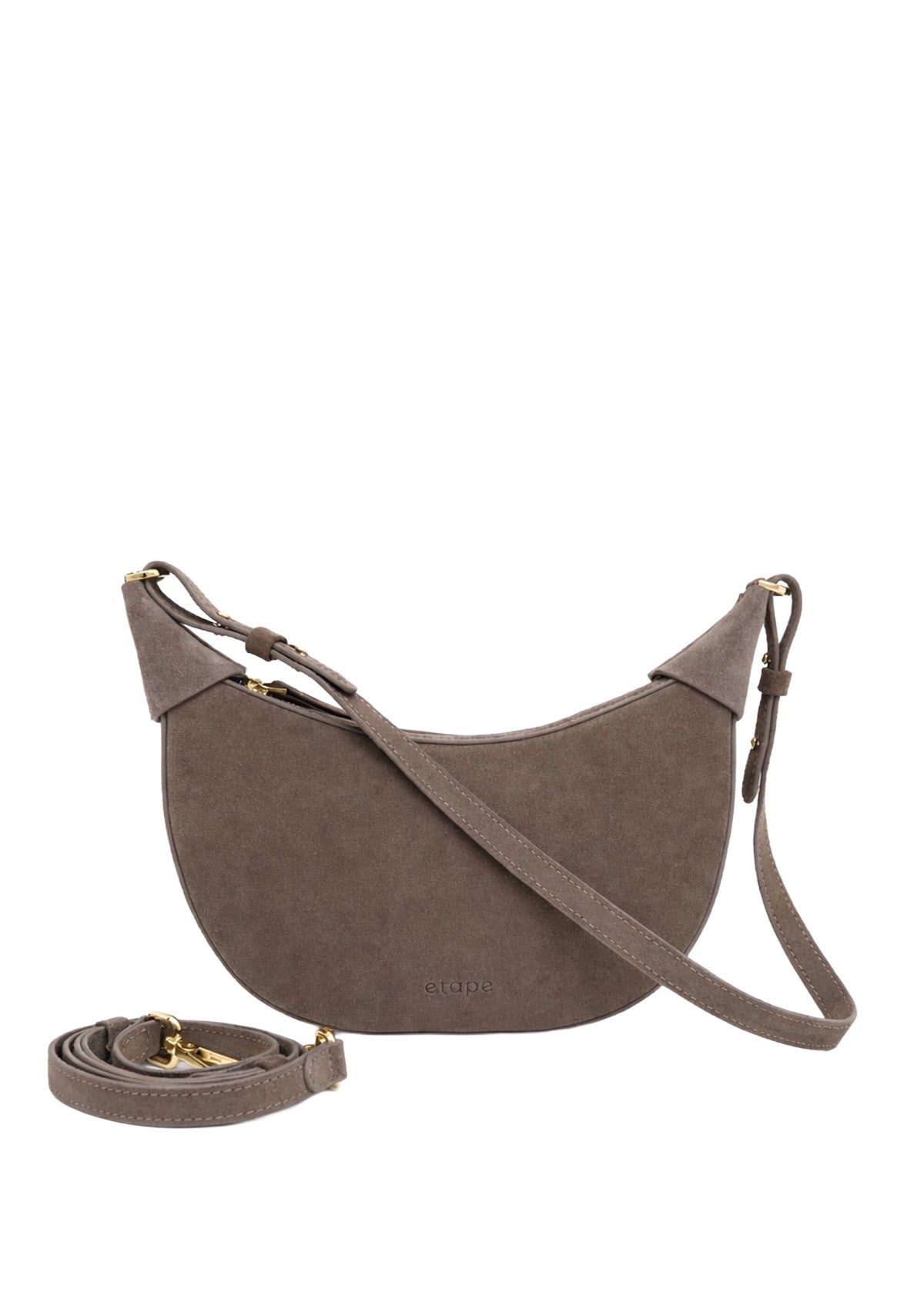 Geantă dama piele naturală de căprioară Etape Moon Truffle Suede